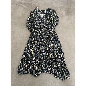 Vintage 90s Fredericks of Hollywood Maxi Dress 13/14 Floral Cottage/Grannycore